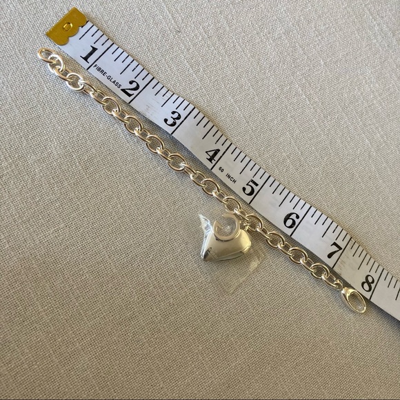 Gucci Sterling Silver Heart Cut-Out G Charm Logo Chain Bracelet 8” New Box $555 - Picture 13 of 15